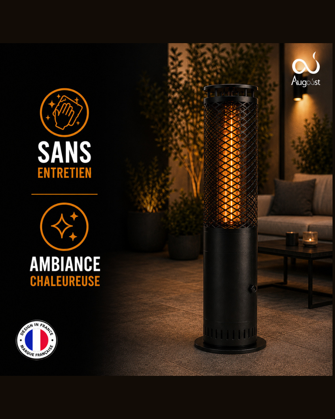 Brasero d’ambiance aux pellets Athènes