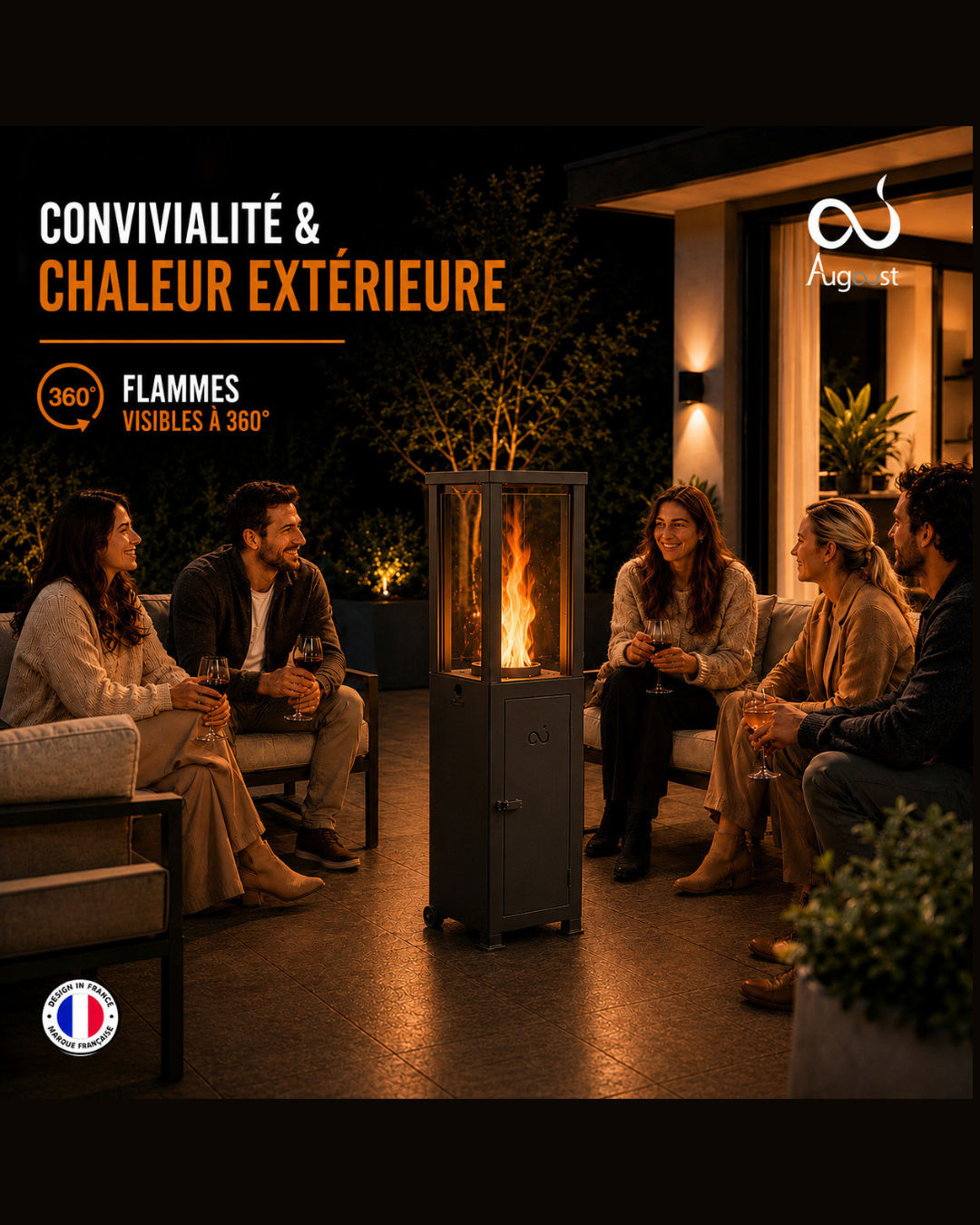 Brasero d’ambiance aux pellets Memphis