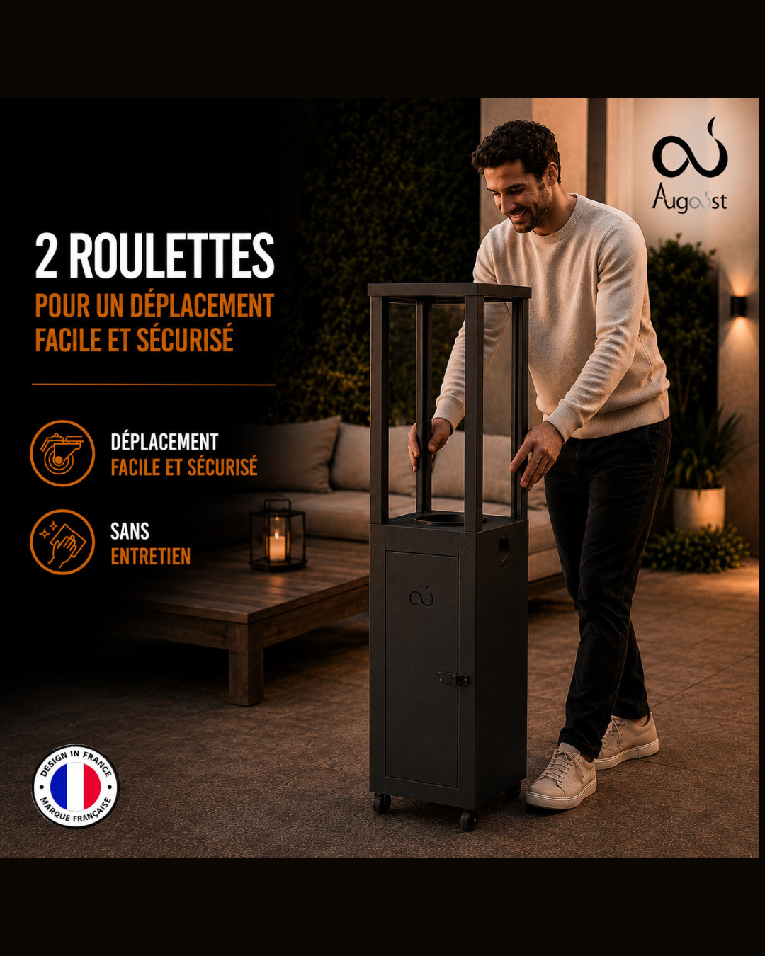 Brasero d’ambiance aux pellets Memphis